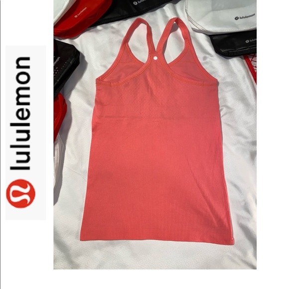 lululemon athletica Tops - Lululemon Coral Seamless Tank. Size 8/10